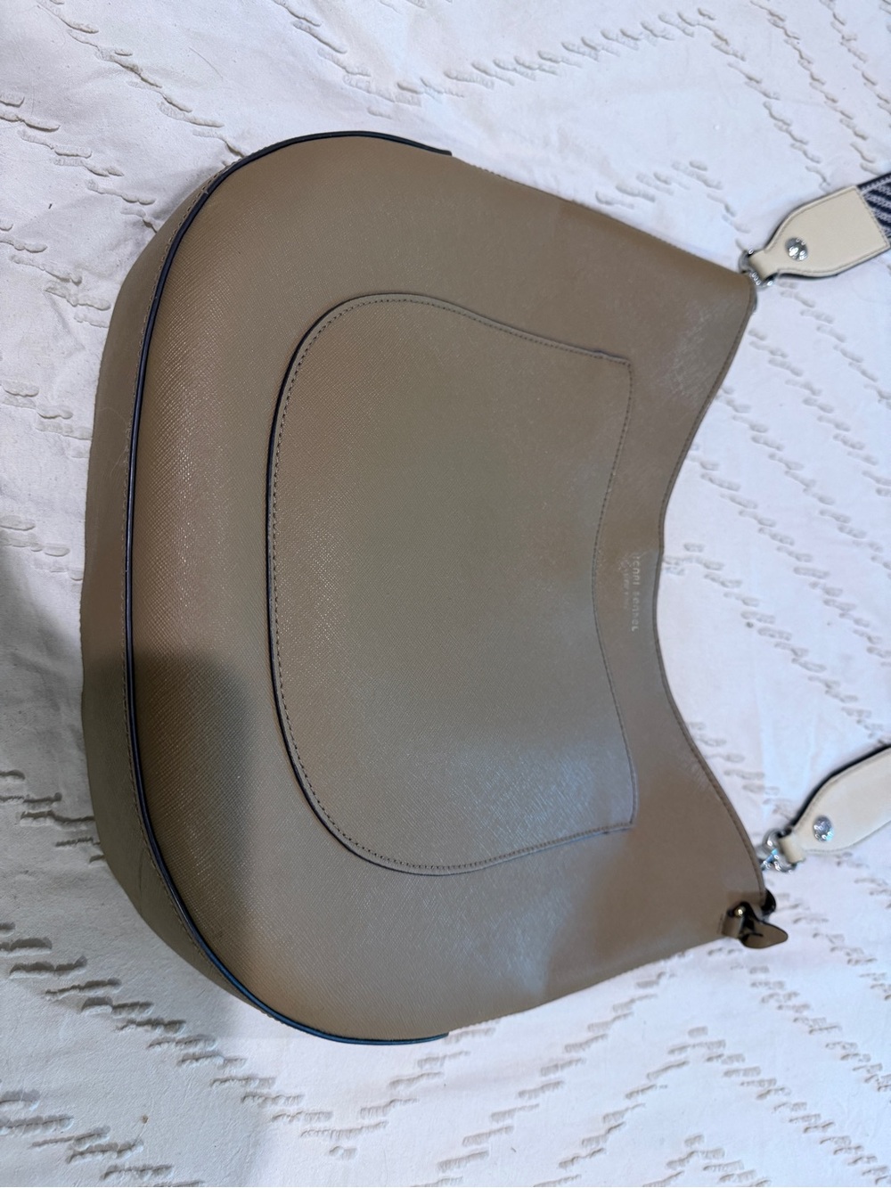 HENRI BENDEL Taupe Leather Hobo Shoulder Bag